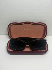 Authentic Gucci GG0810S 001 Black Oval Sunglasses Gold GG Logo Made in Italy