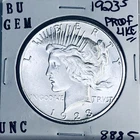 1923 S BU GEM PEACE SILVER DOLLAR UNC MS+++ GENUINE U.S. MINT RARE COIN 8885