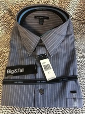 VAN HEUSEN STUDIO Men s Shirt No Iron BIG TALL XLT Long Sleeve 17-17-1/2 NWT