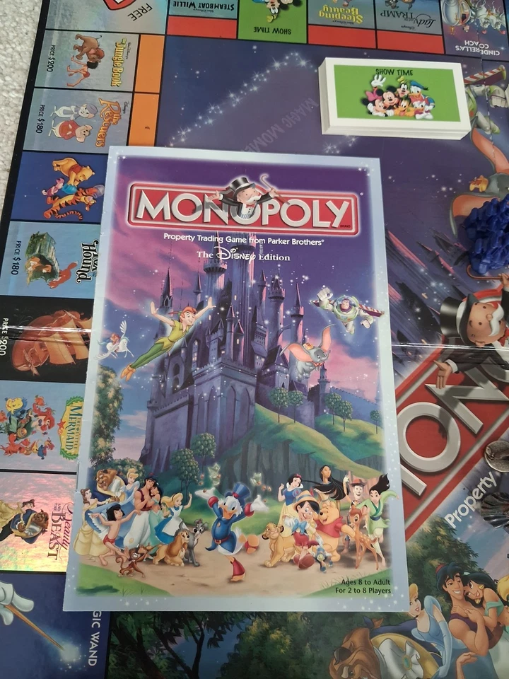 Monopoly The Disney Edition Hasbro Parker Brothers 2001 Made In USA NOT COMPLETE - Image 4 of 4