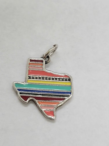 James Avery Enamel Texas Serape  Charm 925 Sterling Silver