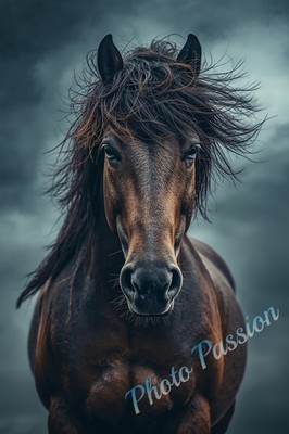 Foto A4 Pferd Portrait Naturstil - Wandposter (2985)