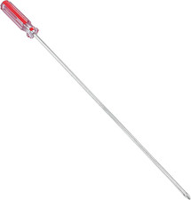 8" Phillips Screwdriver 1 Extra Long Shaft Magnetic Tip Red Handle