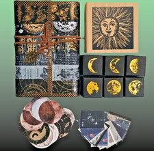 Junk Journal Craft Set with Rubber Stamps, Stickers Halloween Witchy NEW