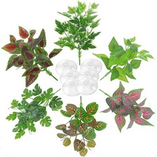 Reptile Terrarium Plants Hanging Artificial Lizards Habitat Climbing Decorati...