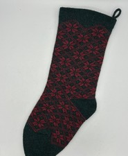 Vintage Vermont Specialties In Wool Holiday Christmas Tree Stocking 100 Wool