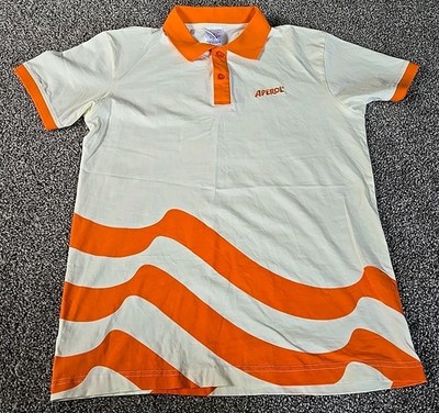 Aperol Polo Shirt Spritz 100% Organic Cotton Promo 2025 US Open Orange Men Sz L