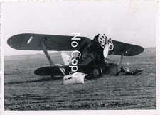 Foto WW2 military: Barbarossa Russland Flugzeug Doppeldecker abgeschossen X240
