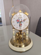 Macksman S Haller Simondwald Anniversary Clock With Glass Dome And Key.