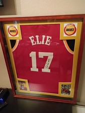 Houston Rockets Mario Elie Framed Autographed Jersey (JSA)