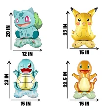 Pokemon Standing Balloons Party Decorations Birthday Supplies 4 Pack