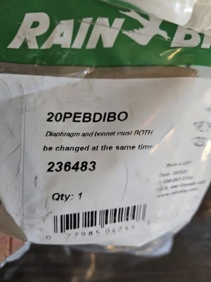 Rain bird 200 PESB Valve Replacement Diaphragm Assembly and Bonnet Assembly
