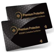 RFID NFC Anti-Theft Blocking Cards for Contactless Credit Debit Protection