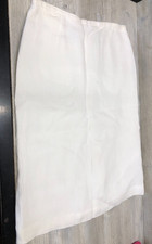 Talbots Irish Linen Skirt A Line Size 14 White Linen Color