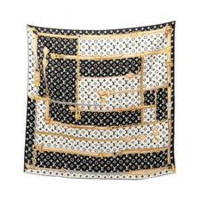 LOUIS VUITTON Carre Monogram Confidential Scarf Stole Wrap M78667 silk Used LV