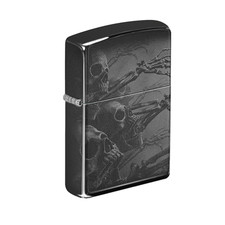 Zippo Zombie Skeletons Windproof Lighter, Black Finish, Made in USA, Gift Box