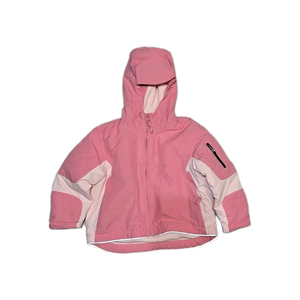 Lands End Girls  Nylon Jacket  Ski Pants  Set Pink Size 4 - Image 3 of 4