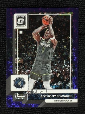 2022 Panini Donruss Optic Fast Break Purple Prizm 41/99 Anthony Edwards #45 0g4t