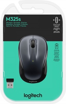 Logitech Maus M325s optisch Wireless 3 Tasten 1000 dpi dark silver 910-006812