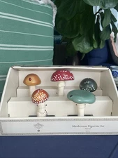 5pc MUSHROOM Decorative Figures Figurines JOHN DERIAN Target NEW HTF! 🍄