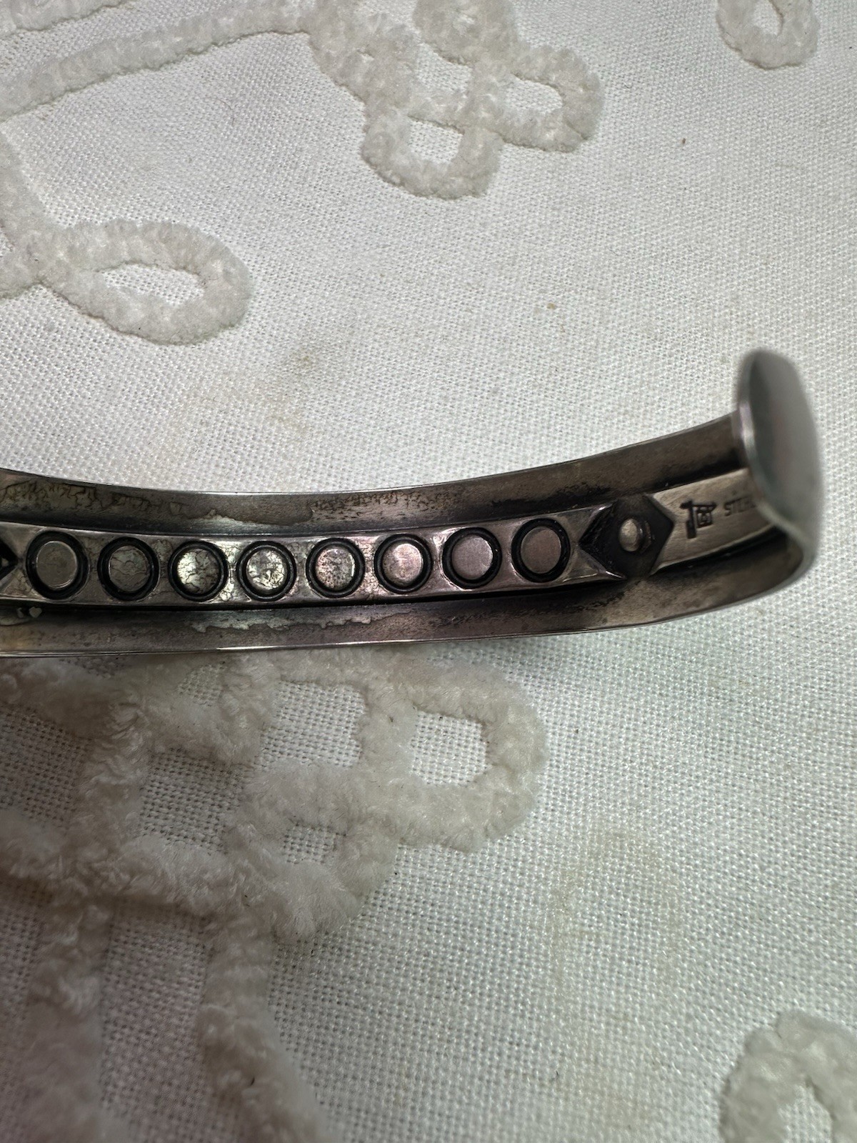 Sterling Silver Cuff with Multiple Turquoise Ston… - image 7