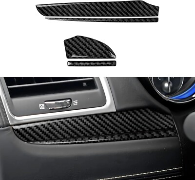 Real Carbon Fiber Dashboard Driver Side Panel Decal Trim Fits 11-23 Chrysler 300