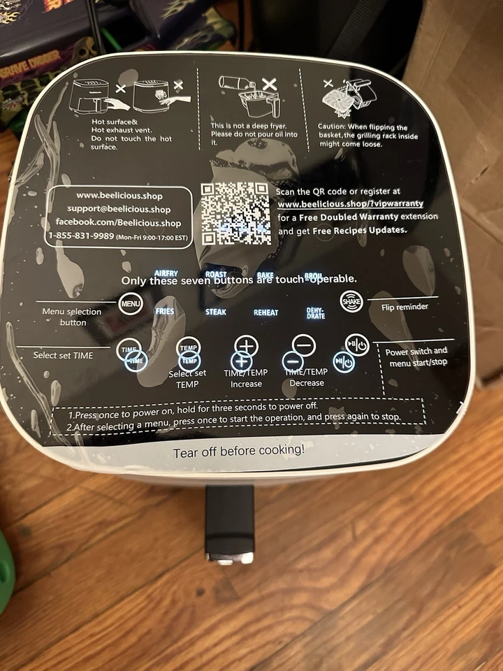 Freidora de aire inteligente Beelicious® 8 en 1 4QT - digital, tecnología de bloqueo de sabor (verde) Foto 4 de 4