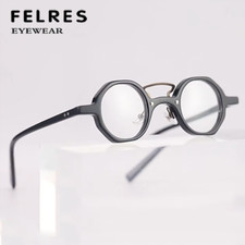Acetate Frame Premium Eyeglasses For Men Women Round Clear Lens Glasses Frame