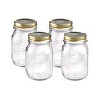 Bormioli Rocco - Quattro Stagioni Glass 500ml Preserving Jar Set of 4 (Made in I