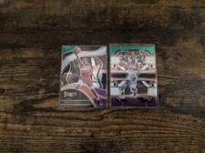 Jordan Poole 2 Card Lot Holo Courtside Insert Prizm Select Green White Purple