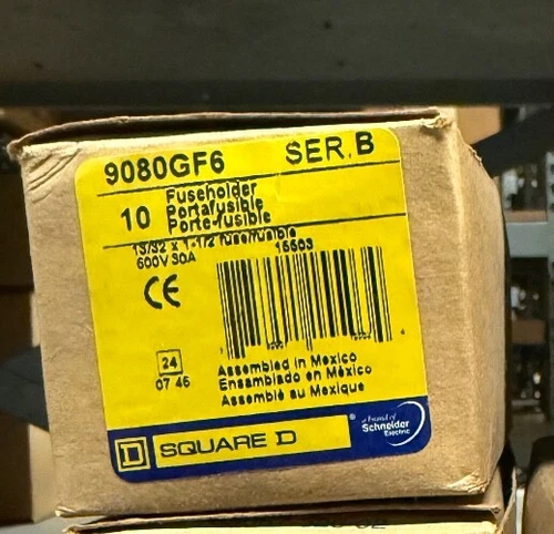 SQUARE D 9080GF6 TERMINAL BLOCK SECTIONAL FUSE HOLDERS 600 VAC/DC 30A NEW QTY 10