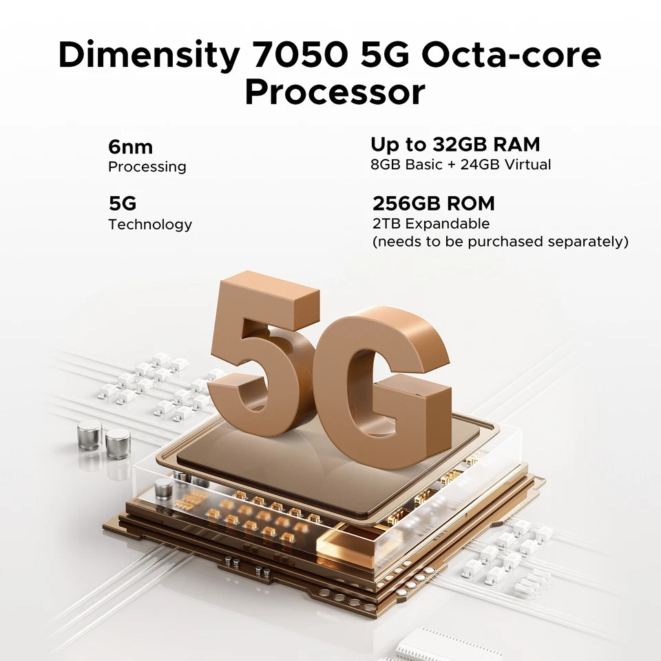 DOOGEE Blade 20 Turbo 5G Rugged Phone Unlocked, 32GB+256GB 10300mAh Android15 US - Image 3 of 4