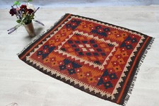 Alfombra oriental tejida a mano 97x83 cm nómadas afganos kelim Afganistán kilim No-33