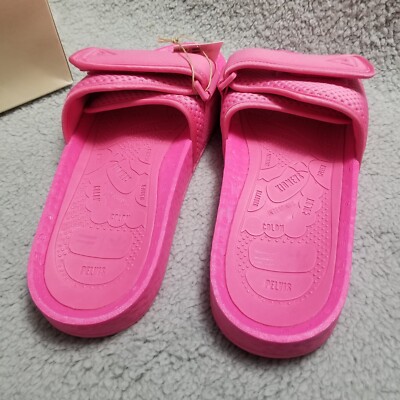 New Adidas Boost X Pharrell Chancletas HU Men Size 10 Pink  display picture 1