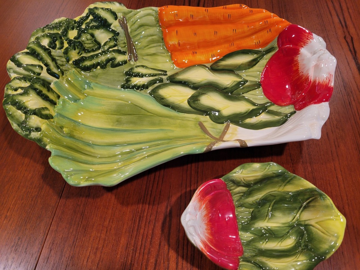 Judy Phipps 2 Pc Certified International VICTORY GARDEN VEGETABLE