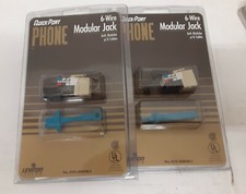 2 New Leviton Quick Port 6-Wire Modular Jack 830-40836-1