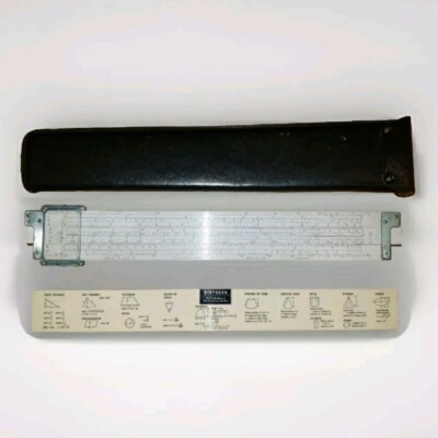 VTG Eugene Dietzgen Microglide Slide Rule Decimal 1733 Case Conversion Table USA