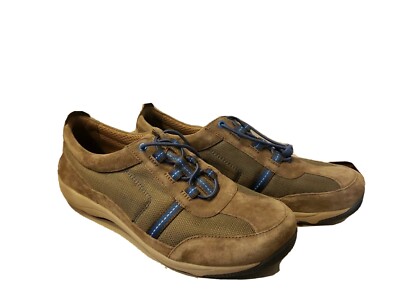 Dansko Helen Bungee Sneakers Taupe Tan Blue Suede Women's