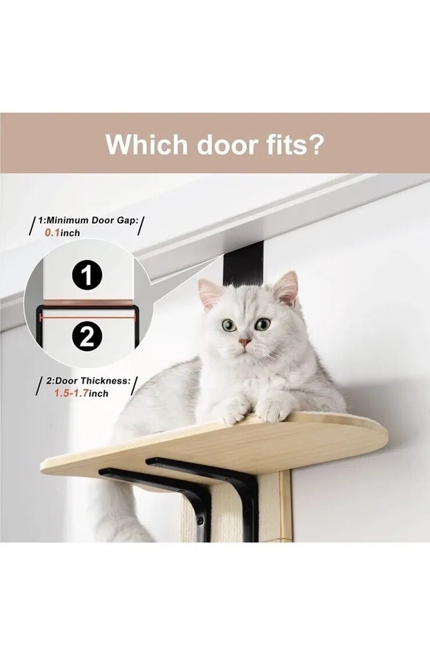 MewooFun 4Levels Door Hanging Cat Climber Door Mounted Vertical Cat Tree Tower eBay