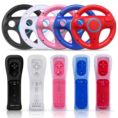 2 in 1 Remote Motion Plus Controller ➕ Wii Wheel Lenkrad für Nintendo Wii (NEU)