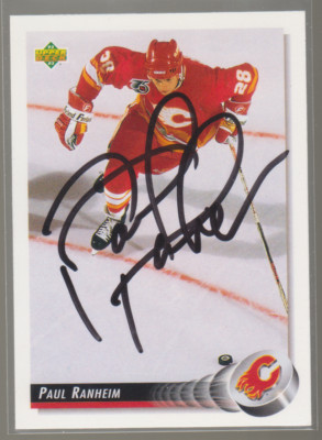 Paul Ranheim Autographed 92/93 Upper Deck Paul Ranheim - Flames | eBay