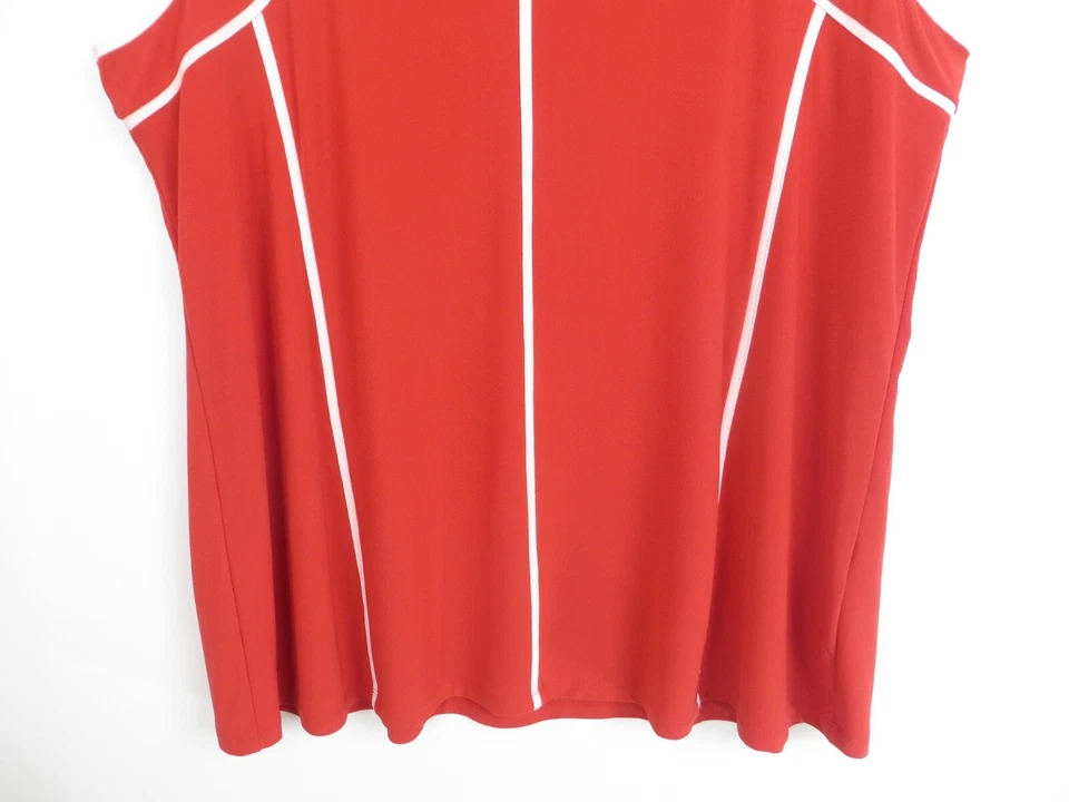 ALFANI Women's Heavyweight Stretch Polyester Tank Top Red White Size 2X - Image 4 of 4