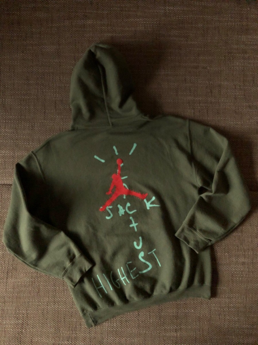 VTG Travis Scott Jordan Cactus Jack Highest Hoodie Olive | eBay