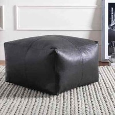 New Real Boho Unstuffed Top Quality Aamazing Pouffe Leather Genuine Moroccan
