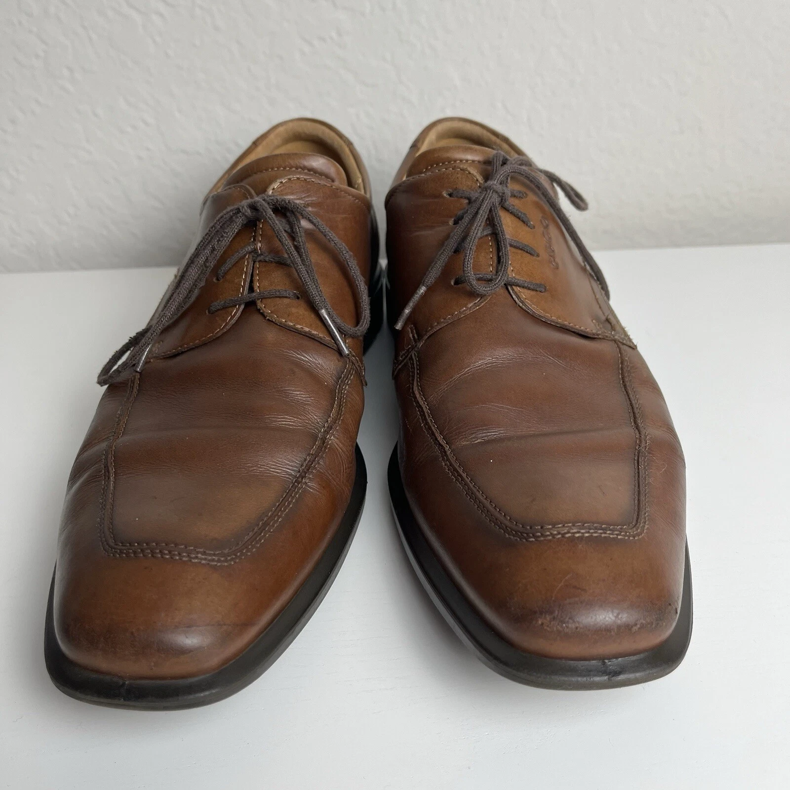 Ecco Scarpe Uomo Cairo Marrone Noce Pelle Pizzo Taglia 45 US 11