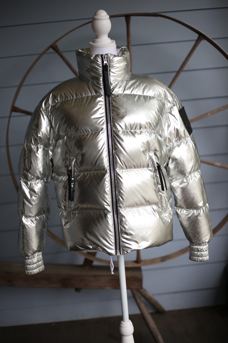 $995 Moose Knuckles Unisex Metallic Down Puffer Jacket SZ XS $995 Moose Knuckles Unisex Metallic Down Puffer Jacket SZ XS