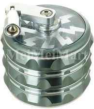 2.5" 4 Piece Spice Crusher Hand Crank Aluminum Grinder Individual Package Metal