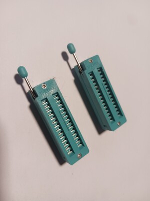 2pcs 28-Pin Narrow Body Universal ZIF Test DIP IC Socket Connector US Stock!