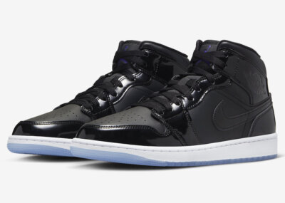 Nike Air Jordan 1 Mid SE Space Jam Black Dark Concord Mens Nike Air Jordan 1 Mid SE Space Jam Black Dark Concord Mens