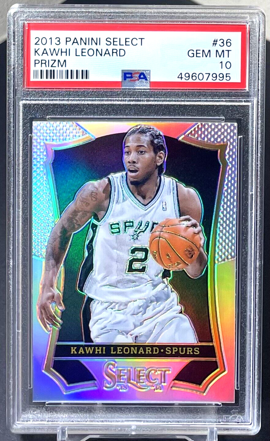 ( PSA 10 ) Kawhi Leonard 2013-14 Select Silver Prizm SP Parallel Spurs Final MVP